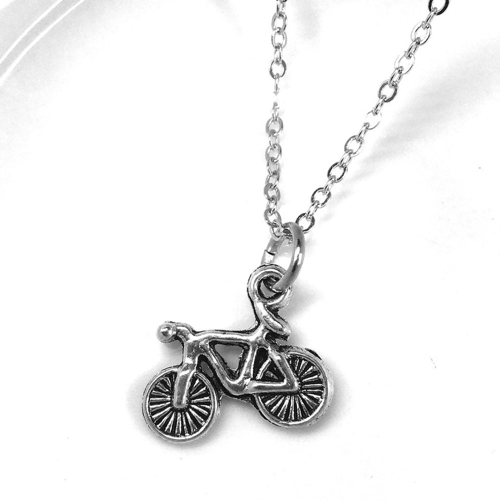 Miniature Bicycle Charm Necklace